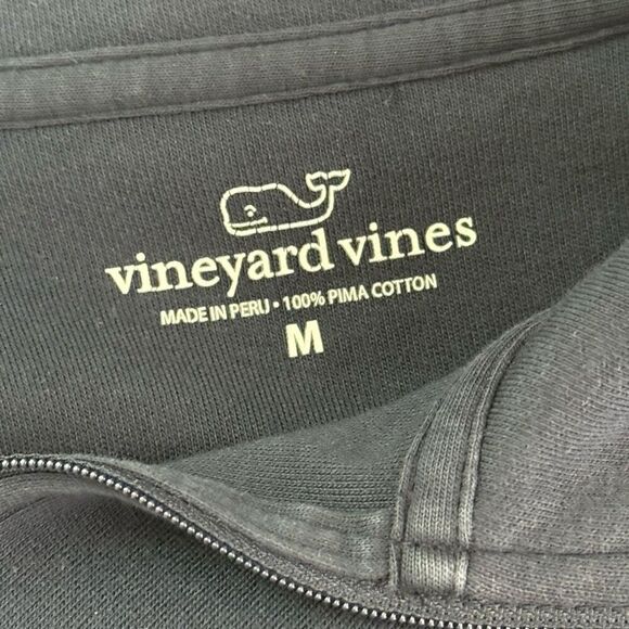 Vineyard Vines Quarter Zip Navy Blue Long Sleeve Midweight Pullover - Virginia S - Picture 6 of 8